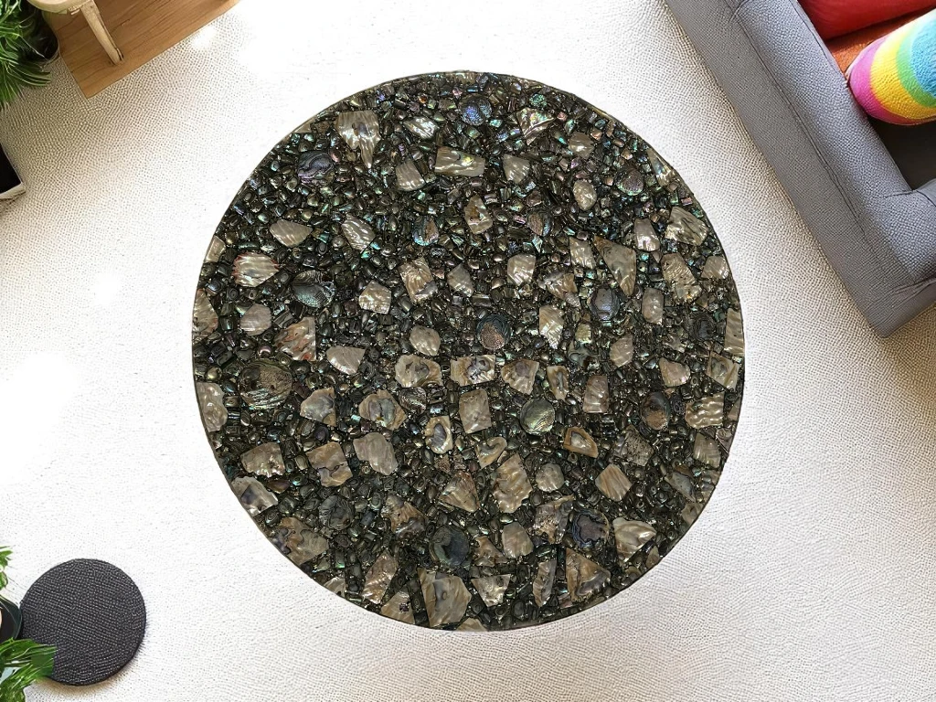  Abalone Shell Stone Top Coffee Table for Modern Interiors