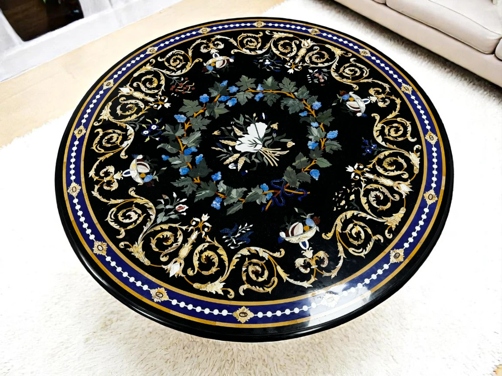 Attractive Coffee Tables with Marble Inlay Will Enhance Your Home