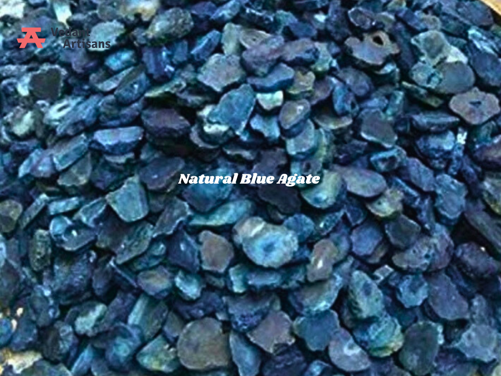Buy Blue Agate Oval Table Online In India