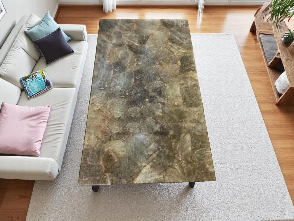 BUY Smoky Quartz Agate Top Dining Table -  Luxury Classic Furniture 