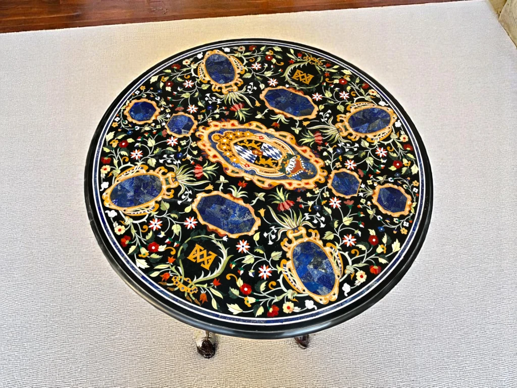 Pietradura Rectangular Dining Table with Adorable Marble Finish