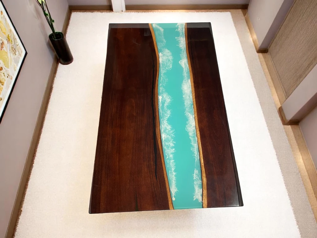DIY Acacia Wood Epoxy Table – Customizable, Free Shipping