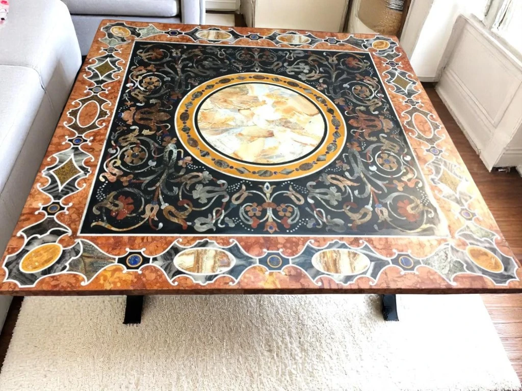 Elegant Square Marble Side Table Home Decor