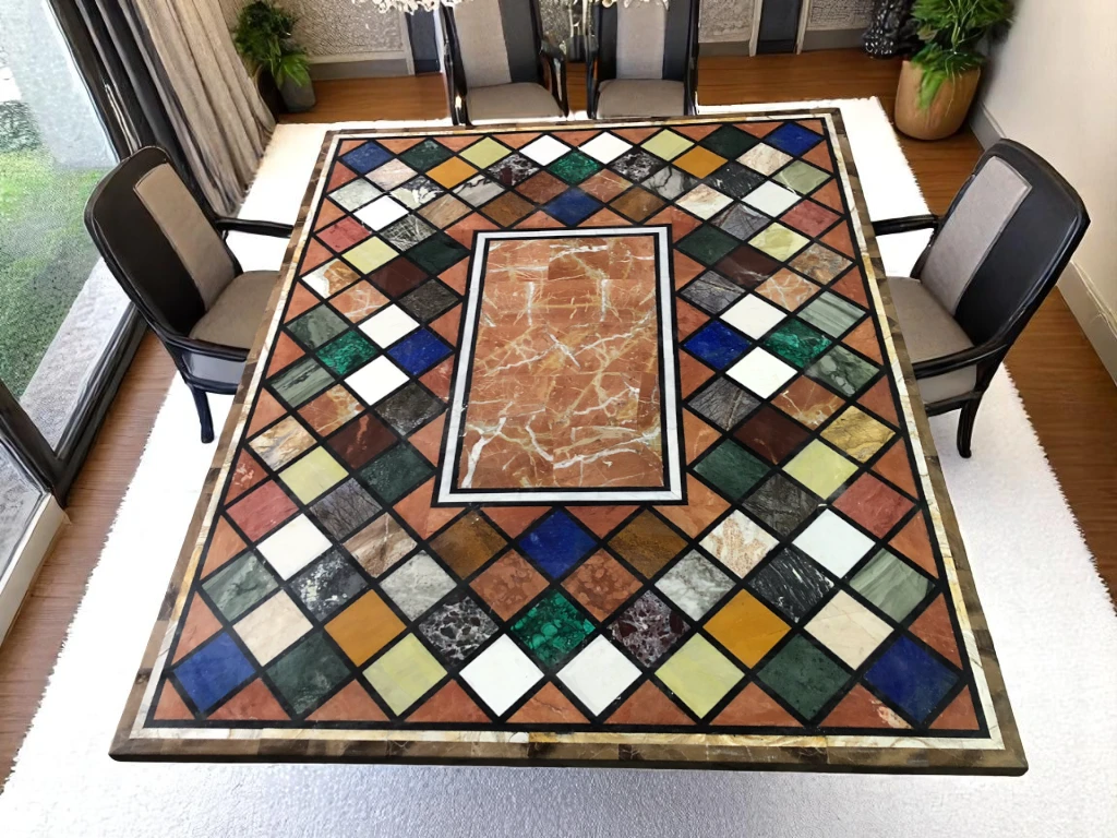 Expensive Stone Dining Table for Living Room - Vedant Artisans