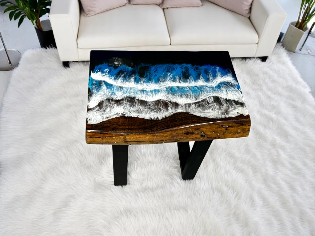 Handcrafted Live Edge Slab Coffee Table 