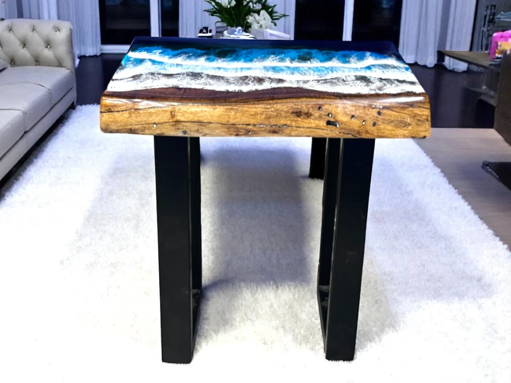 Handcrafted Live Edge Slab Coffee Table 