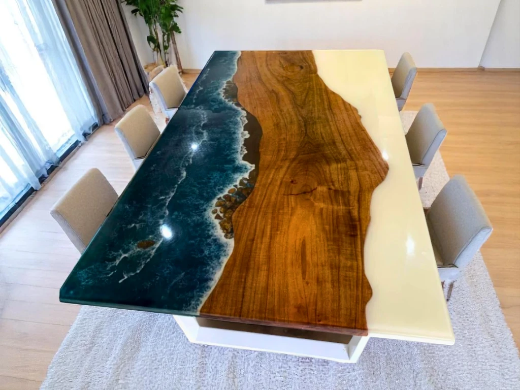 High-Quality Custom Epoxy Resin Tables for Conference Room