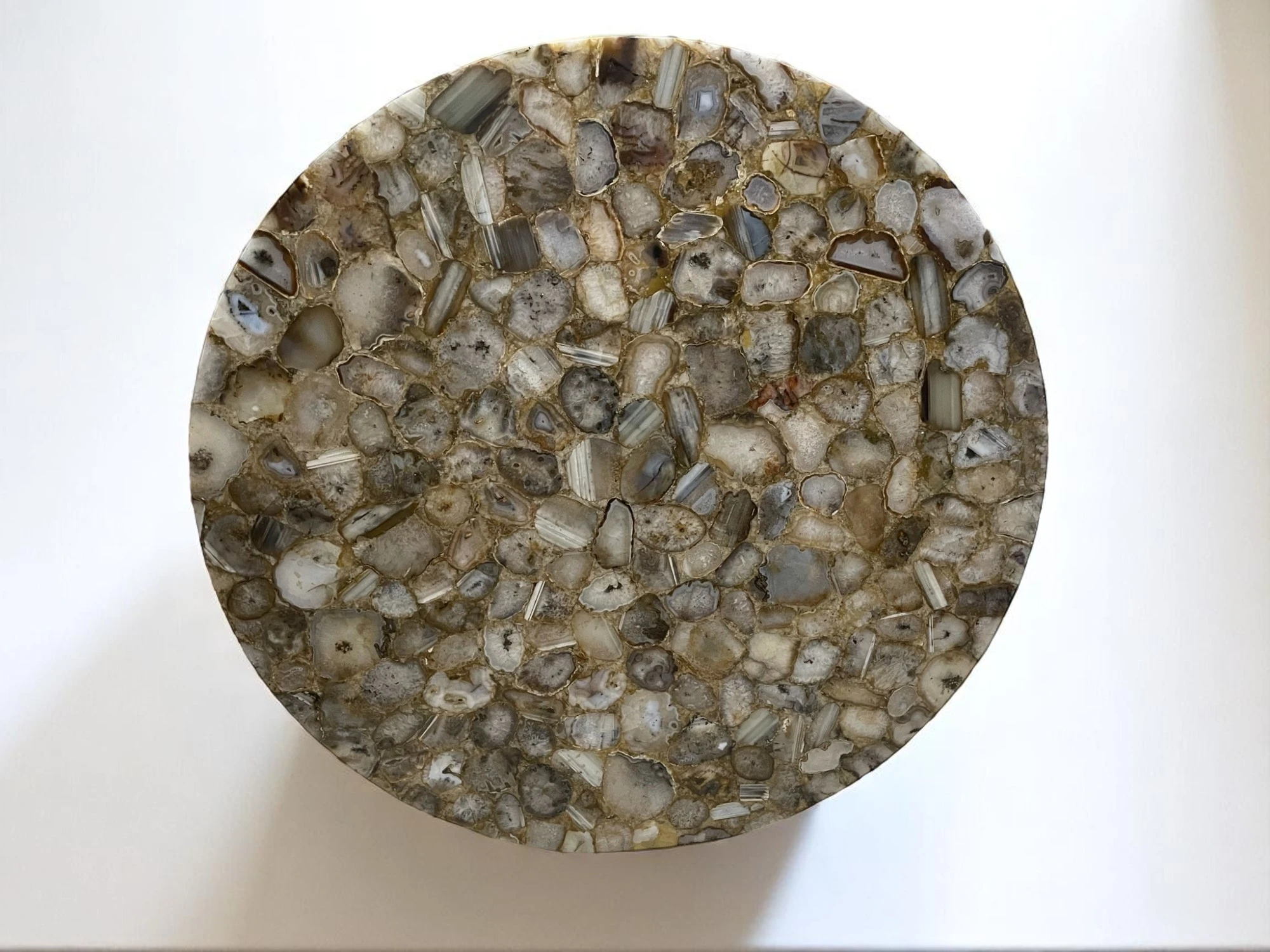 Luxury Agate Brown Stone Round Table for Elegant Interiors
