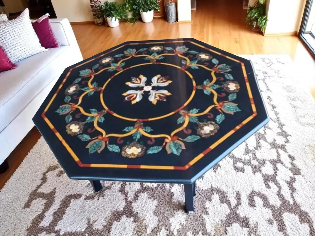 Luxury Black Marble Side Table – Custom Sizes & Free Delivery