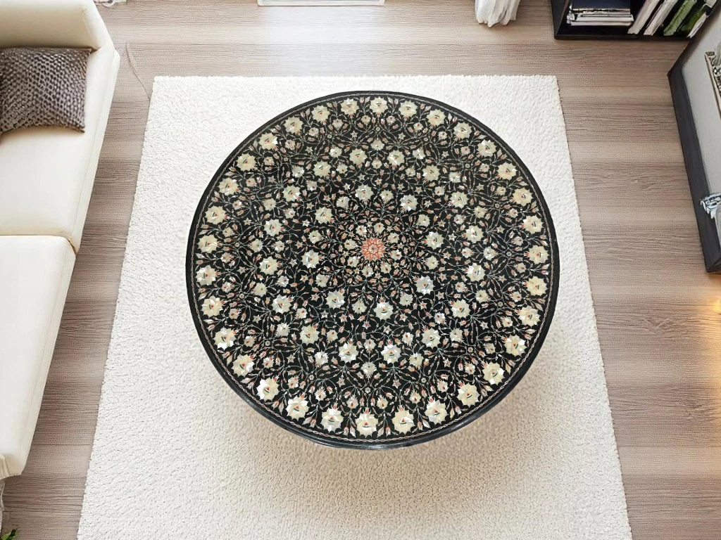 Luxury Round Coffee Table for Home & Office Custom Furniture 
