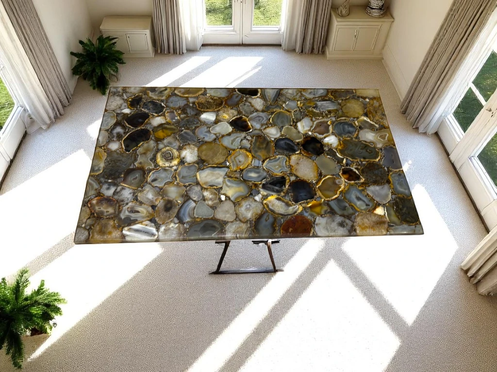 Luxury Wild Agate Living Room Dining Table Online 