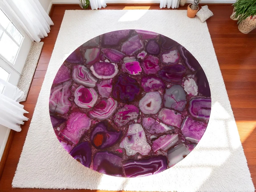  Pink Agate Side Table for Elegant Living Spaces