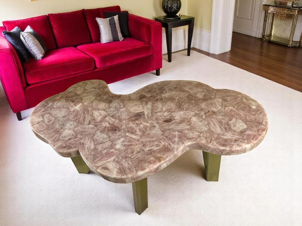Rose Quartz Dining Table  - Vedant Artisans