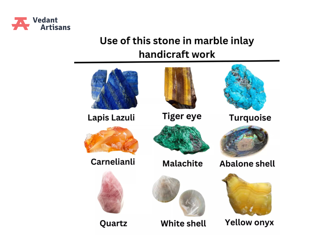 Square Lapis Lazuli Stone Side Table | USA Free Shipping Available