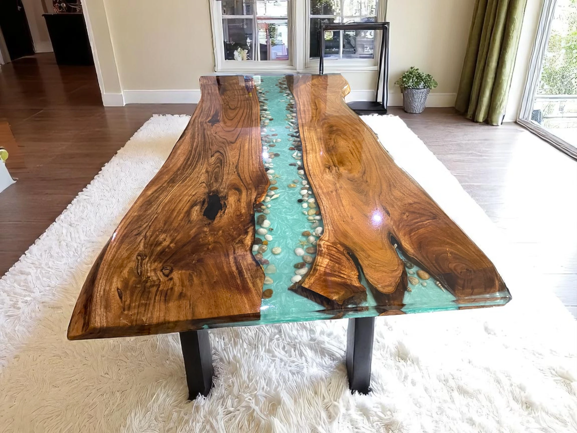 Walnut Live Edge Slab Table – Perfect for Resin & DIY Projects